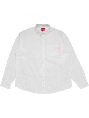 Оксфордская рубашка пэчворк Supreme, белая