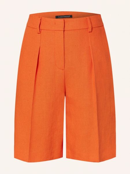 Льняные шорты Luisa Cerano оранжевые