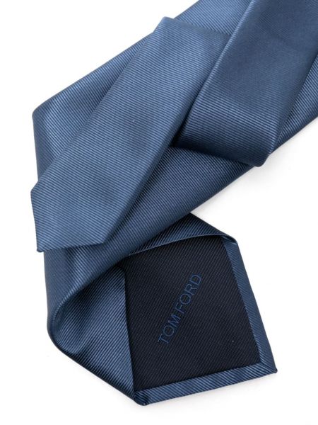 Cravate en satin Tom Ford bleu