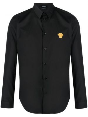 Camisa con bordado Versace negro
