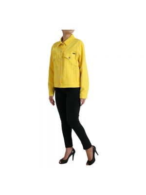 Chaqueta vaquera con botones de algodón Dolce & Gabbana amarillo