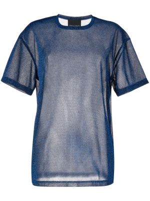 Прозрачна тениска Cynthia Rowley синьо