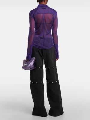 Camisa de malla The Attico violeta