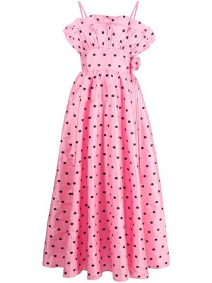 Макси рокля на точки Batsheva розово
