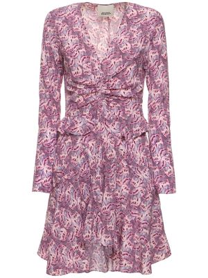 Mini vestido de seda Isabel Marant violeta