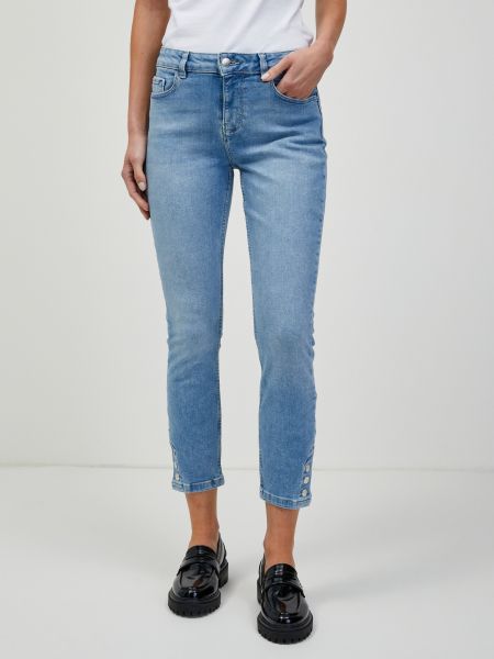 Priliehavé džínsy skinny fit Orsay modrá