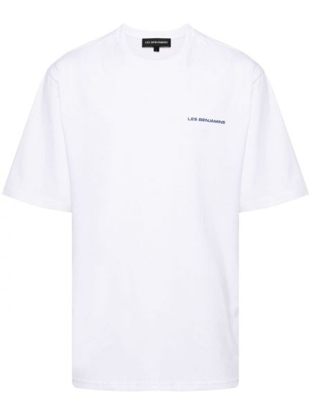 Bombažna majica s potiskom Les Benjamins bela