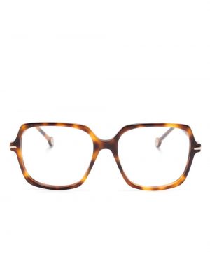 Oversized brýle Carolina Herrera hnědé