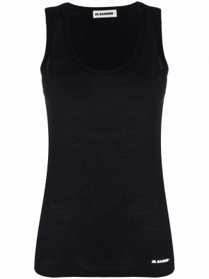 Tank top med print Jil Sander svart