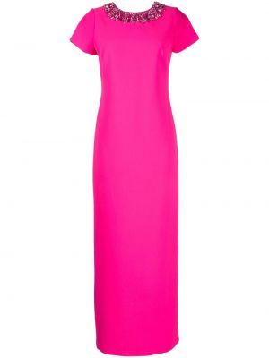 Κοκτέιλ φόρεμα με πετραδάκια Sachin & Babi ροζ