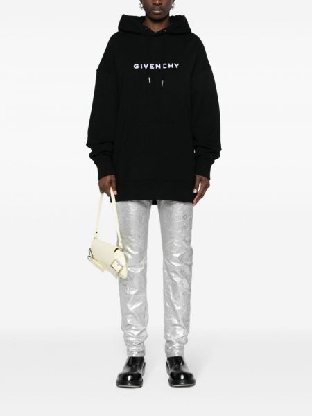 Kokvilnas kapučdžemperis Givenchy melns