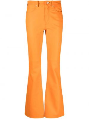 Kožené kalhoty Jw Anderson oranžové