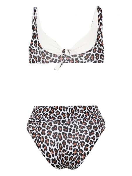 Bikini à imprimé à imprimé léopard Fisico