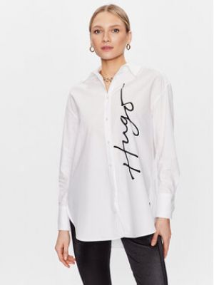 Hugo Halenka 50485202  Relaxed Fit - Bílá