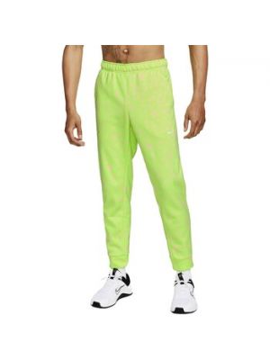 Zielone spodnie sportowe z nadrukiem Nike