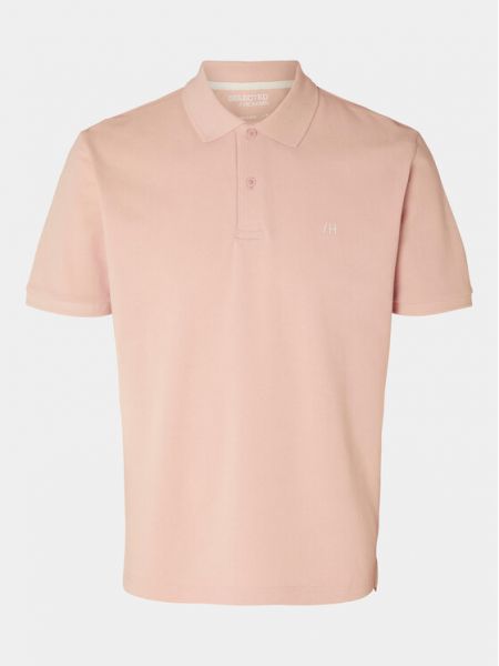 Poloshirt Selected Homme pink