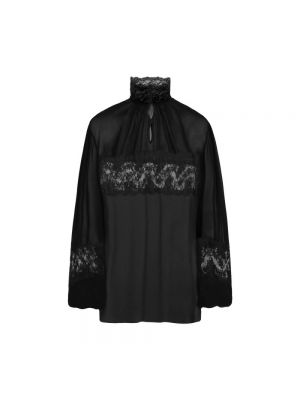 Bluzka z krepy Dolce And Gabbana czarna