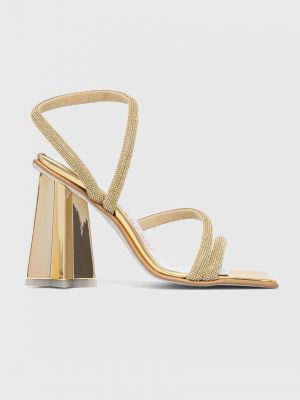 Sandale cu toc cu stele Chiara Ferragni auriu