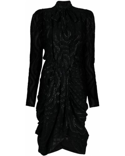 Vestido de cóctel con lazo Isabel Marant negro