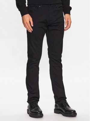 Priliehavé džínsy s rovným strihom Karl Lagerfeld čierna