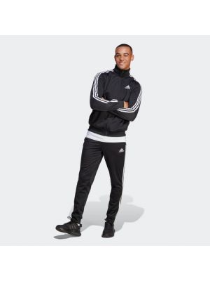 Tuta a righe Adidas nero
