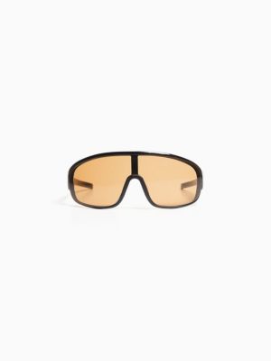 Okulary przeciwsłoneczne Bershka brązowe