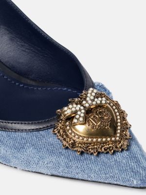 Полуотворени обувки с отворена пета Dolce&gabbana синьо