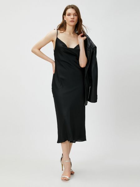 Черное платье миди Koton