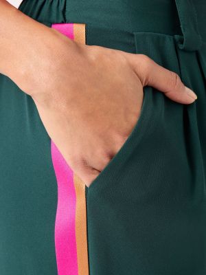Широки панталони тип „марлен“ Naf Naf зелено