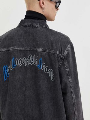 Cămășă de blugi Karl Lagerfeld Jeans gri
