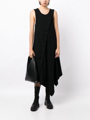Asymetrické vlněné šaty Y's černé