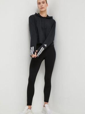Bluza z kapturem z nadrukiem Adidas Performance czarna