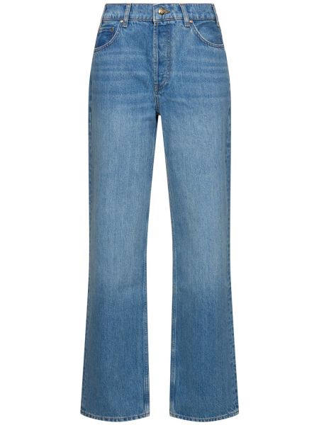 Høy midje straight jeans Anine Bing blå