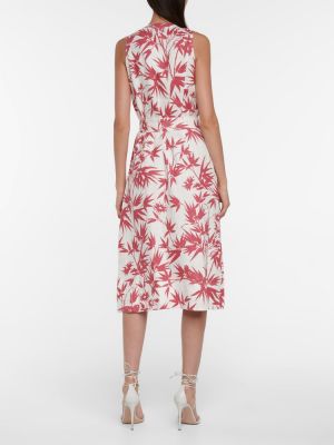 Lanena dolga obleka s cvetličnim vzorcem Polo Ralph Lauren