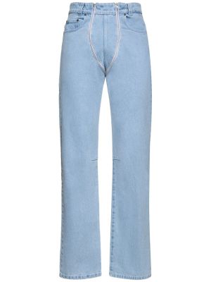 Bavlněné straight fit džíny na zip Gmbh