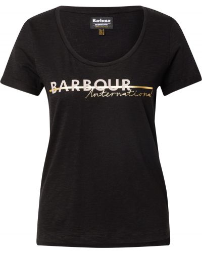 Barbour International Tričko  čierna / zlatá