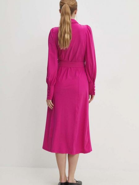 Midi ruha Answear Lab rózsaszín