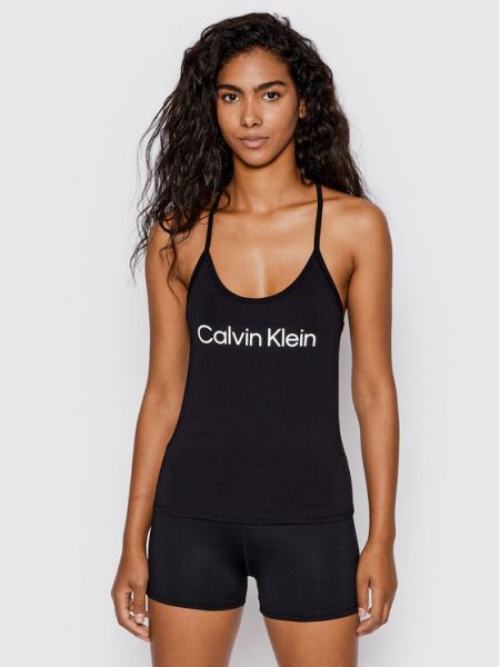 Calvin Klein Performance Top 00GWS2K177 Černá Slim Fit