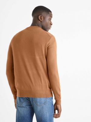 Sweter Celio brązowy