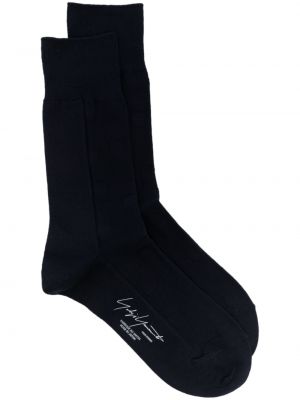 Чорапи с принт Yohji Yamamoto синьо