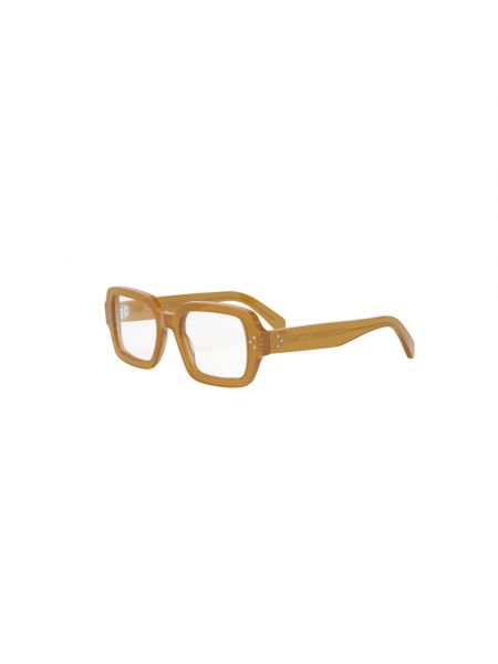 Okulary w grochy w geometryczne wzory Céline żółte
