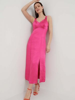 Midi haljina United Colors Of Benetton ružičasta