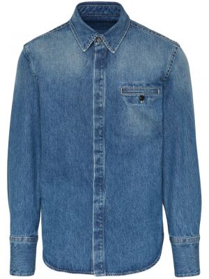 Rifľová košeľa Ferragamo modrá