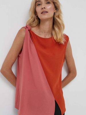 Блуза с принт Sisley оранжево