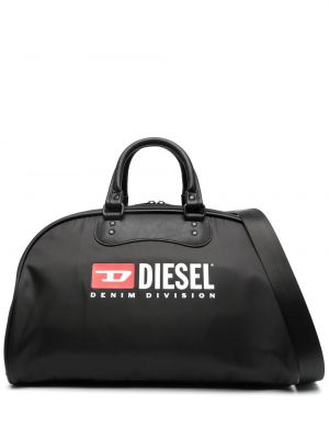 Nakupovalna torba s potiskom Diesel črna
