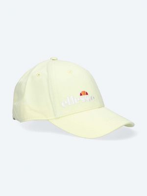 Памучна шапка с козирки с апликация Ellesse жълто