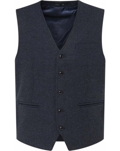 JACK & JONES Vesta k obleku  námornícka modrá / sivá