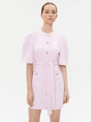 Džínové šaty Custommade růžové