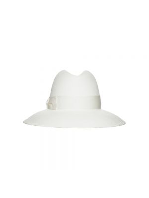 Biała czapka Borsalino