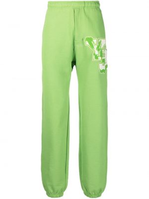 Bavlnené teplákové nohavice Y-3 zelená